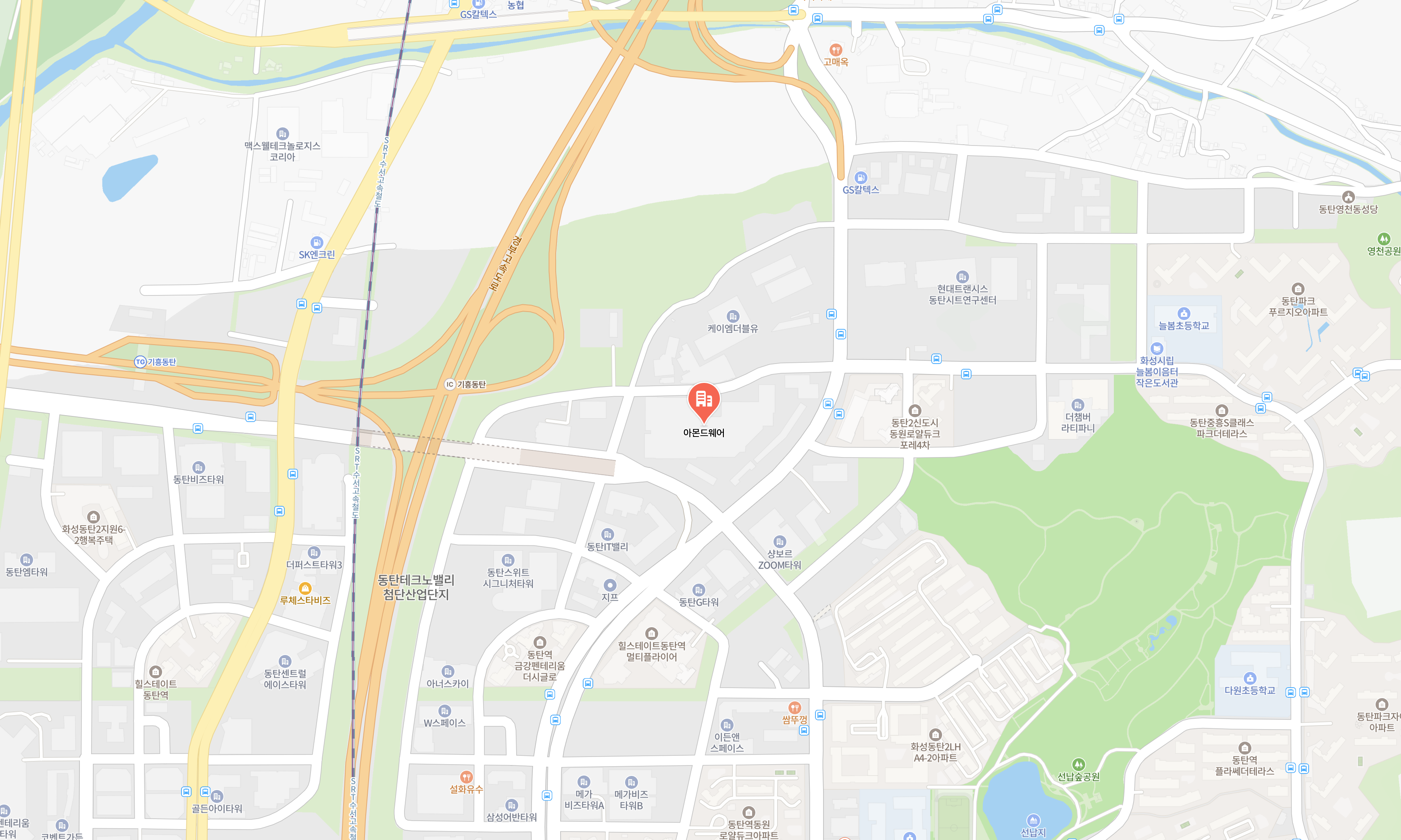아몬드웨어 오시는 길 지도